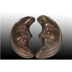 Lot of 2: Copper Man on the Moon Cake Molds.