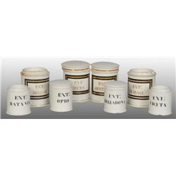 Lot of 22: Ceramic Early Apothecary Jars.