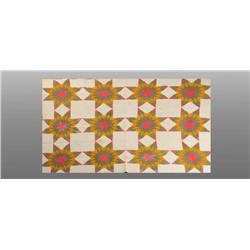 Antique Star Patterned Quilt.