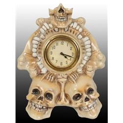 Porcelain Skull Clock.