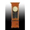 Image 1 : Oak Case Simplex Time Recorder Clock.