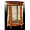 Image 1 : Oak Display Case with Curved Glass Sides.