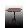 Image 1 : Walnut Clover Shaped Tilt-Top Table.