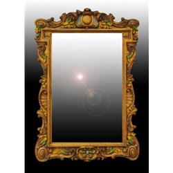 Ornate Victorian Folk Art Mirror.