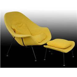 Vintage Knoll Saarinen Womb Chair & Ottoman.