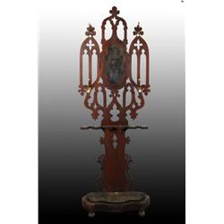 Gothic Hall Tree with Mirror.
