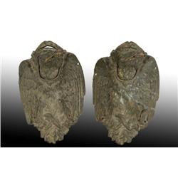 Bronze Billiard Pockets in Shape of Eagle.