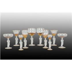 Lot of 53: Glass Napoleon Stemware.