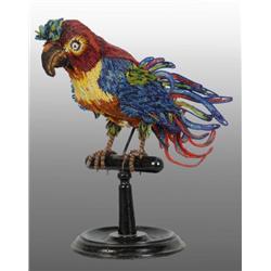 Beaded Venetian Parrot Lamp.
