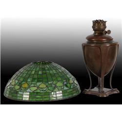Acorn Tiffany Lamp Shade with Tiffany Base.