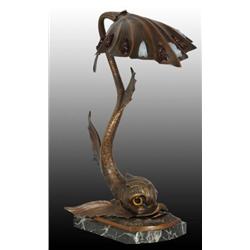 Bronze Mythical Fish Lamp.