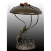 Image 1 : Austrian Bronze Lizard Lamp with Jewels.