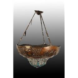 Bronze Shade with Demonic Figures.