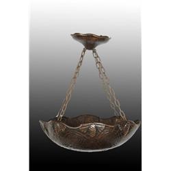 Bronze Metal Shade with Spiders and Cobwebs.