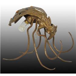 Austrian Bronze Art Deco Insect Lamp.