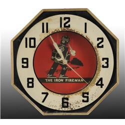 Iron Fireman Electric Octagonal Neon Clock.