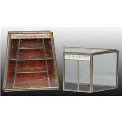 Lot of 2: Glass & Metal Display Cases.
