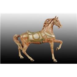 Wooden Full-Size Carved Carousel Horse.