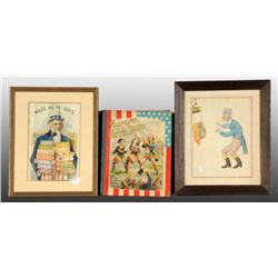 Lot of 3: Historical Uncle Sam Pieces.