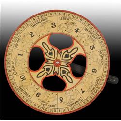 Wooden Horse Carnival Gambling Wheel.