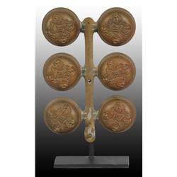 Bronze Bicycle Bell Tops on Original Casting.