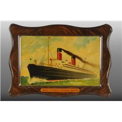 Tin Litho Carmania Ship Sign.