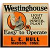 Image 1 : Embossed Tin Westinghouse Light & Power Plant Sign