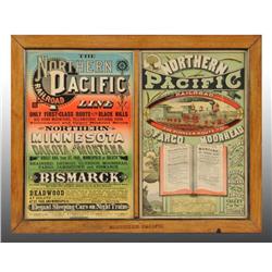 Northern Pacific Double-Panel Advertising Sign.