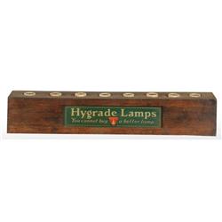 Wooden Hygrade Lamps Countertop 8-Bulb Display.