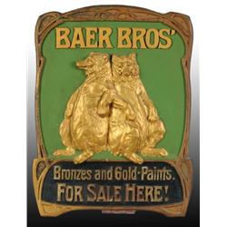 Embossed Composition Baer Brothers Paint Sign.