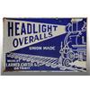 Image 2 : Porcelain Headlight Overalls Flange Sign.