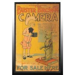 Cardboard Buster Brown Camera Sign.