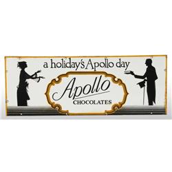Porcelain Apollo Chocolates Sign.