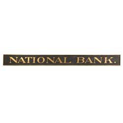Wooden Smaltz National Bank 1-Sided Sign.