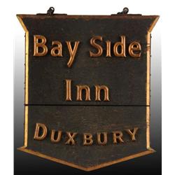 Wooden Heavy Smaltz 2-Sided Bayside Inn Sign.