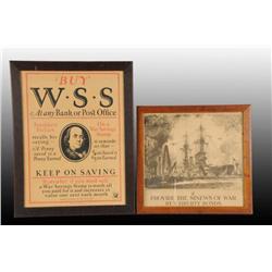 Lot of 2: Paper War Bond Posters.