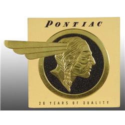 Embossed Cardboard Pontiac Die-Cut Sign.