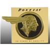 Image 1 : Embossed Cardboard Pontiac Die-Cut Sign.