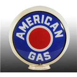 Milk Glass American 3-Piece Gas Globe.