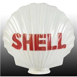 Embossed Milk Glass 1-Piece Shell Gas Globe.