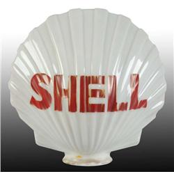 Embossed Milk Glass 1-Piece Shell Gas Globe.