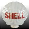Image 1 : Embossed Milk Glass 1-Piece Shell Gas Globe.