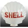 Image 2 : Embossed Milk Glass 1-Piece Shell Gas Globe.