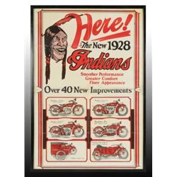 Paper Indian Motorcycles Poster.