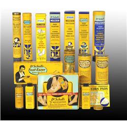 Display Box of Dr. Scholl's Tins.