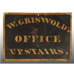 Lot of 4: Assorted Gold Highlighted Signs.