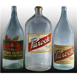 Lot of 3: Assorted Glass Bottles for Purock.