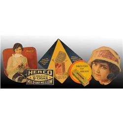 Lot of 5: Assorted Cardboard Die-Cut Fan Pulls.