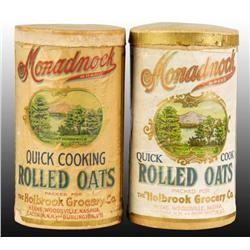 Lot of 2: Monadnock Rolled Oats Containers.