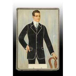 Tin Men's Store Fabric Advertising Display Sign.